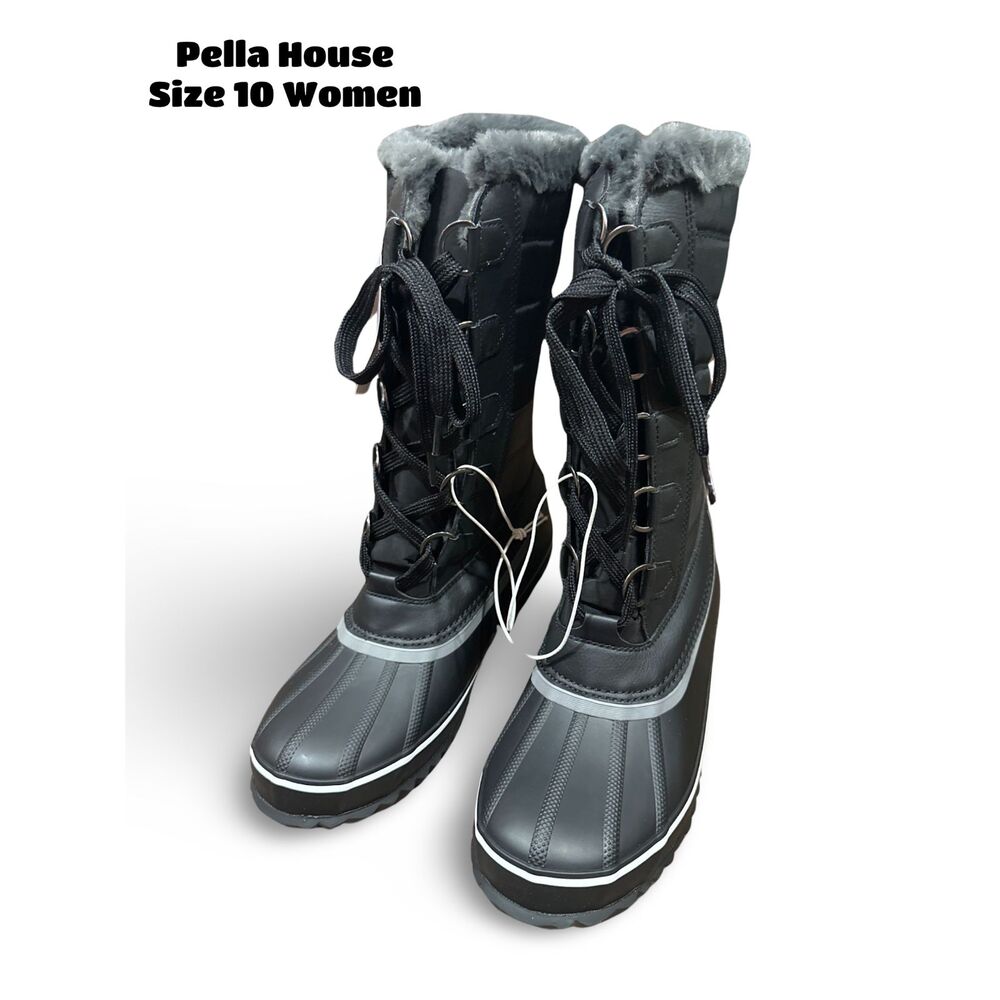 JBU Sabine Ladies' Water Resistant Winter Boots BLACK SIZE 10 Women